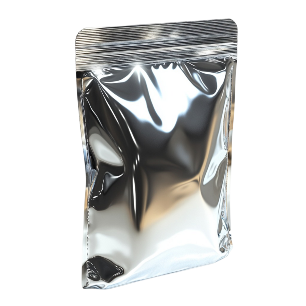 Heavy Duty Silver Foil Bag on Transparent Background png