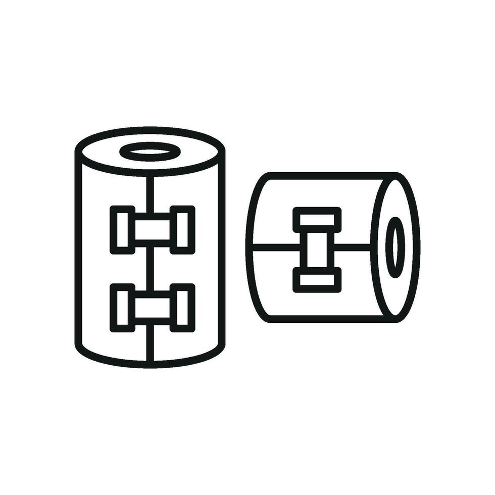 Compression bandage icon in a cartoon-style approach, making healthcare content more engaging vector