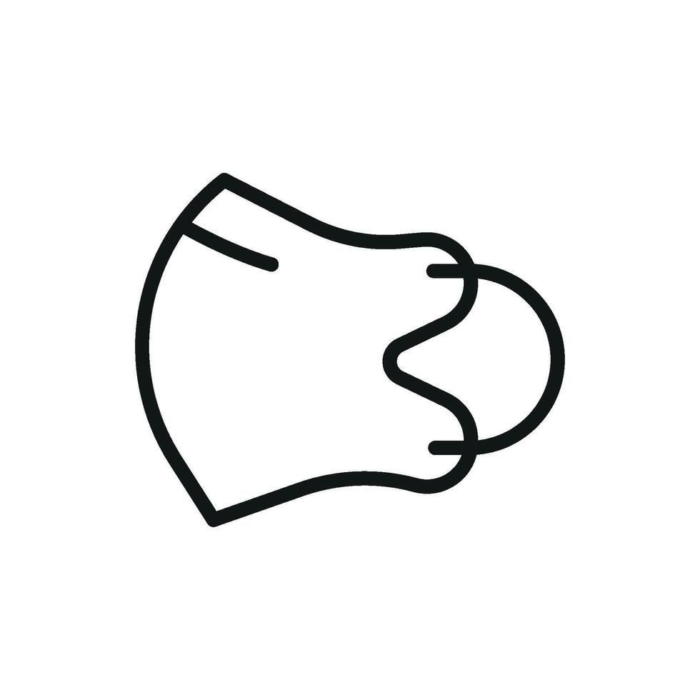Simple yet effective face mask icon designed for healthcare-focused websites or apps, highlighting hygiene and safety vector