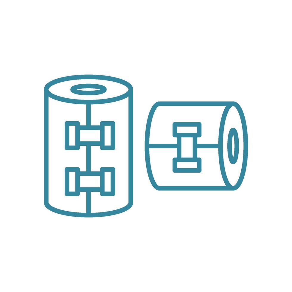 Compression bandage icon designed with a modern outline style, suitable for infographic elements vector