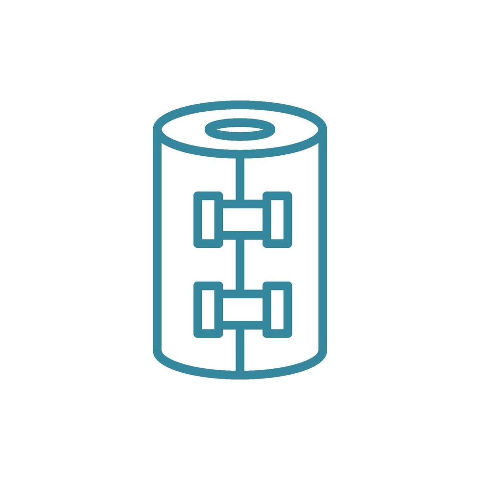 Compression bandage icon in a monochrome style, making it versatile for various branding needs vector