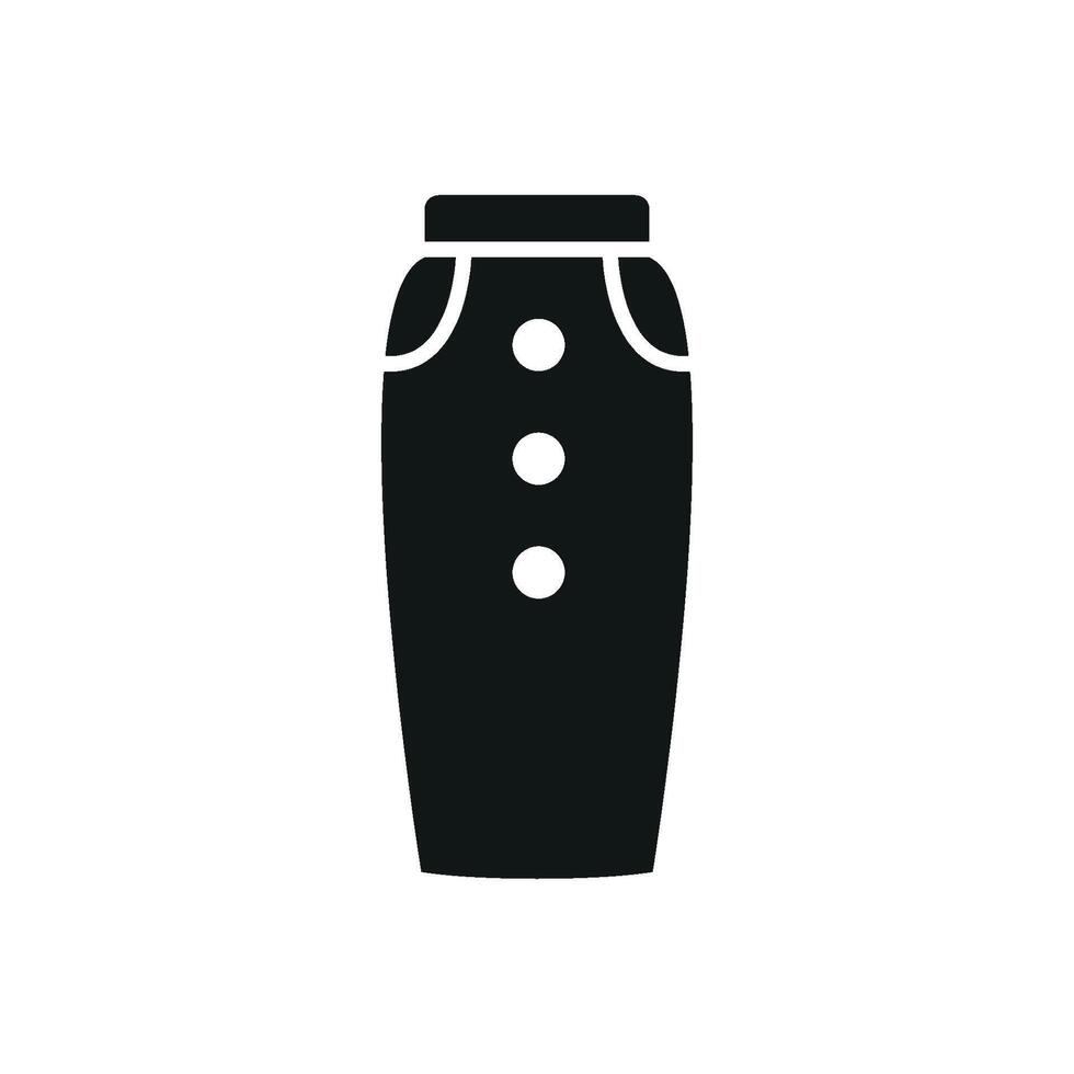Skirt clothing icon a sharp, clean design representing the elegance and sophistication of skirts for online retail platforms vector