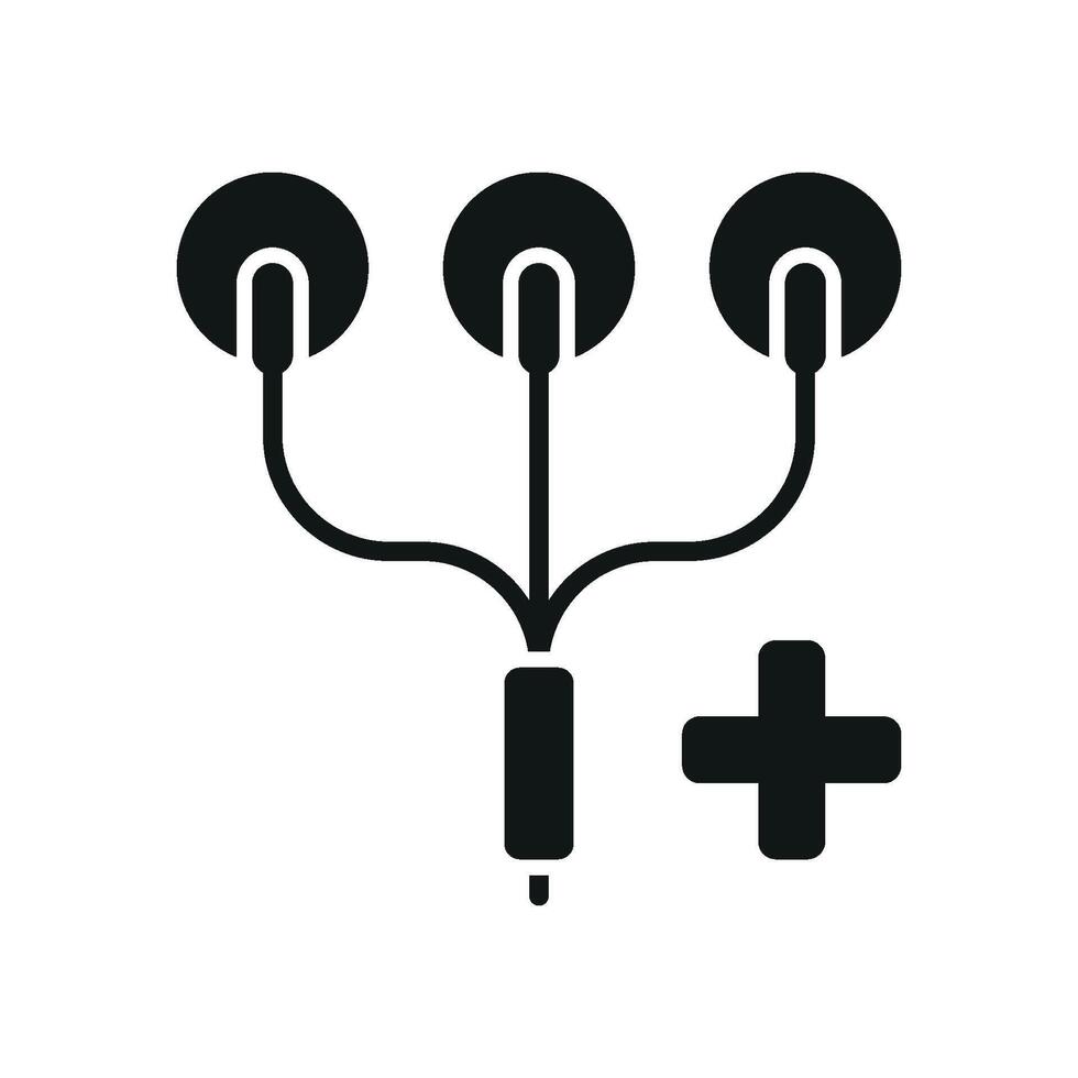 Modern EKG machine icon with a clear, straightforward design reflecting a cutting-edge diagnostic tool vector