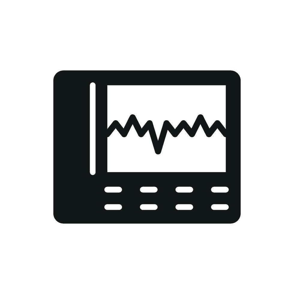 ECG machine icon a high-quality perfect for medical sites, emphasizing the role of ECG technology in monitoring heart health vector