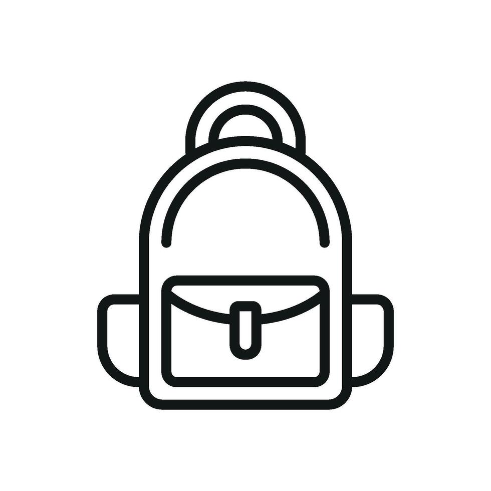 Backpack clothing icon an elegant yet minimalist design showcasing the essential role of backpacks in everyday fashion for modern consumers vector