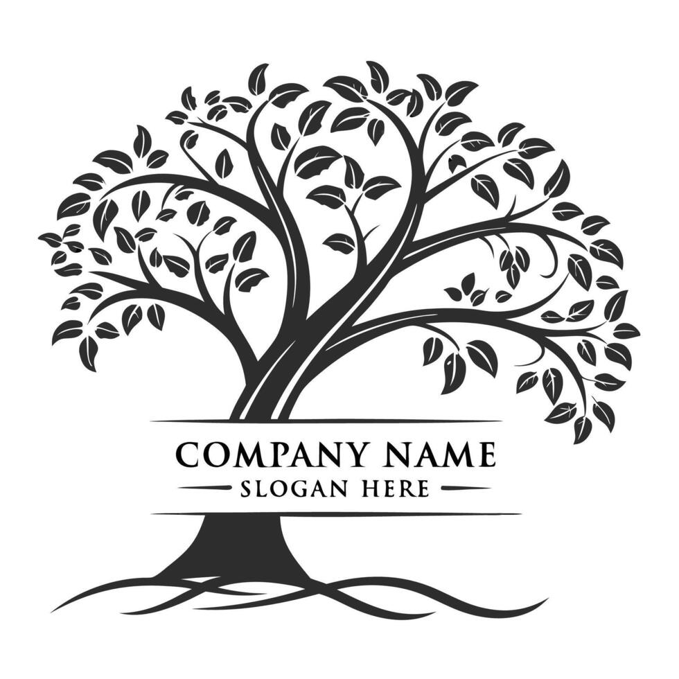 tree logo design template, illustration on a white background vector