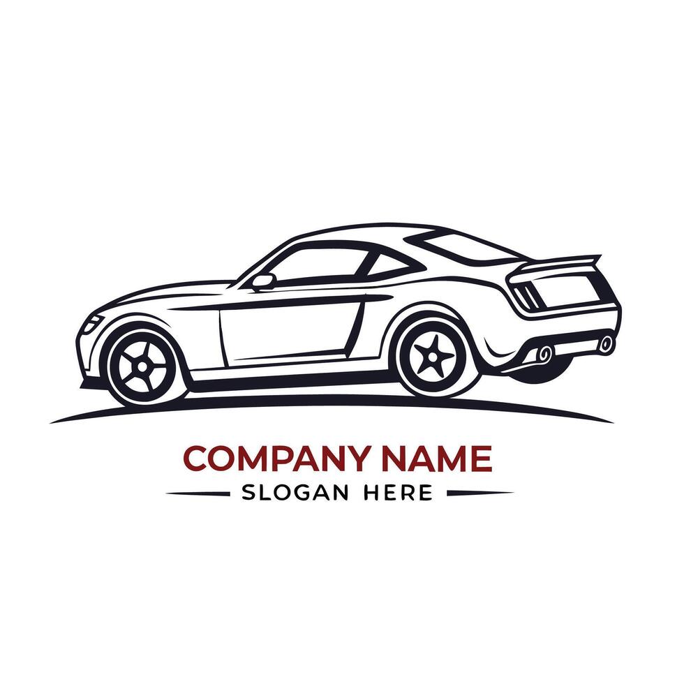 car logo design template, illustration white background vector