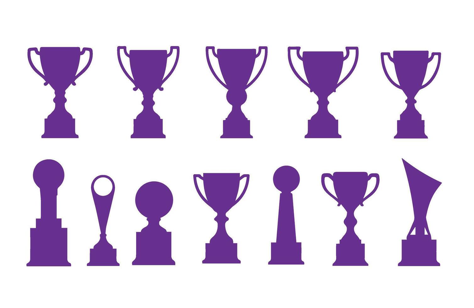 Competition Trophy Icon Collection Awards Cup vector