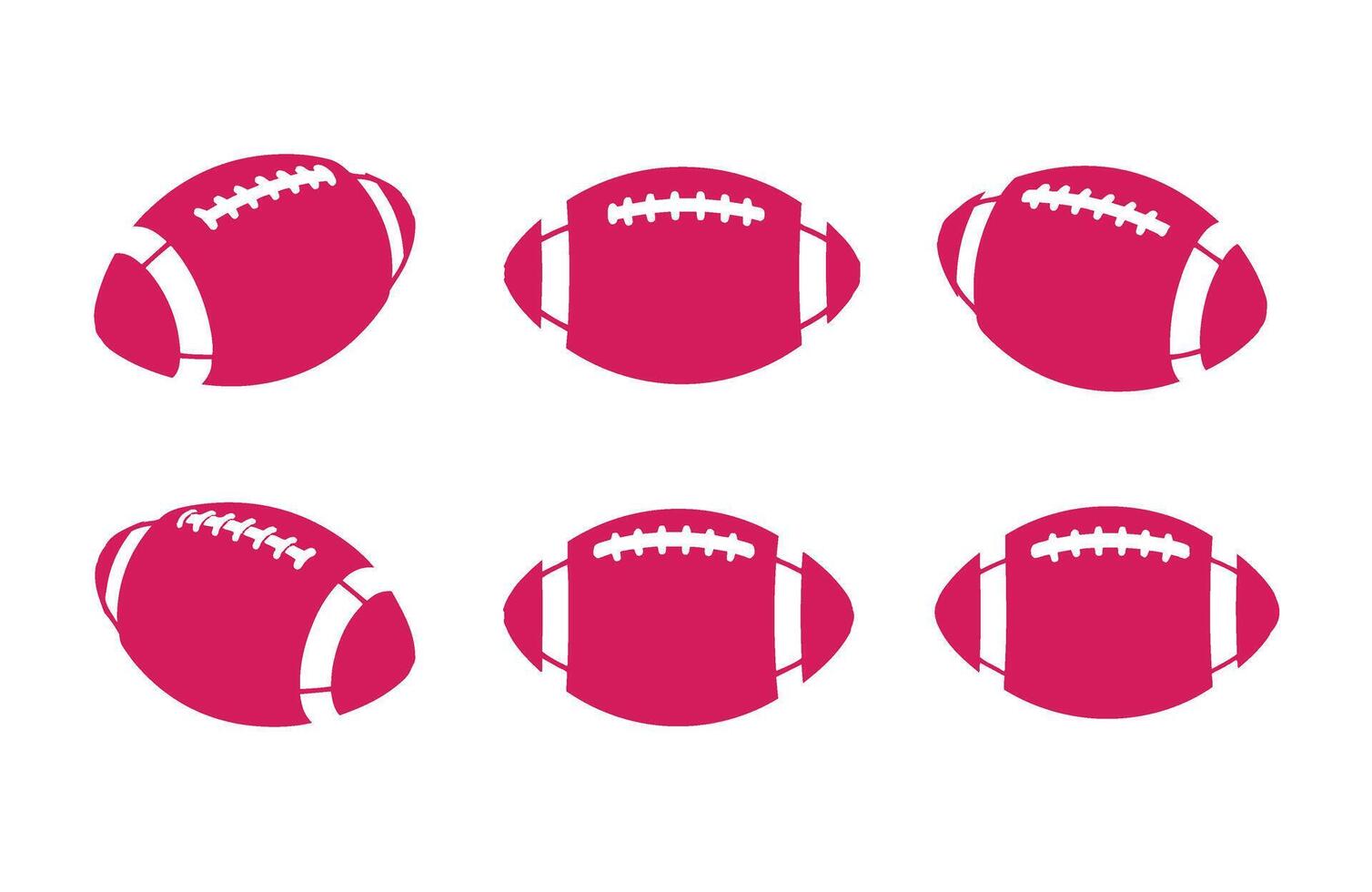 American Football Sports Ball Set with Clean and Stylish Design Elements vector