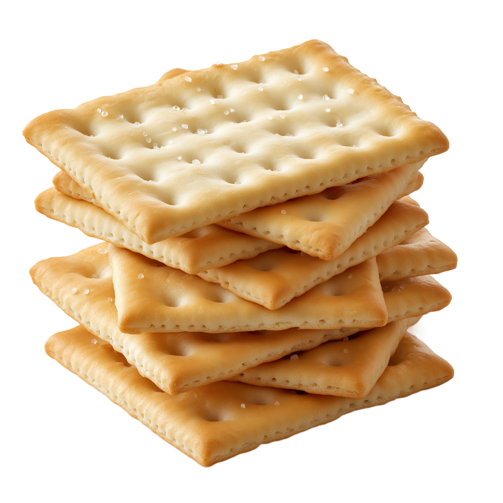 A Delicious Stack of Saltine Crackers Ready to Eat png
