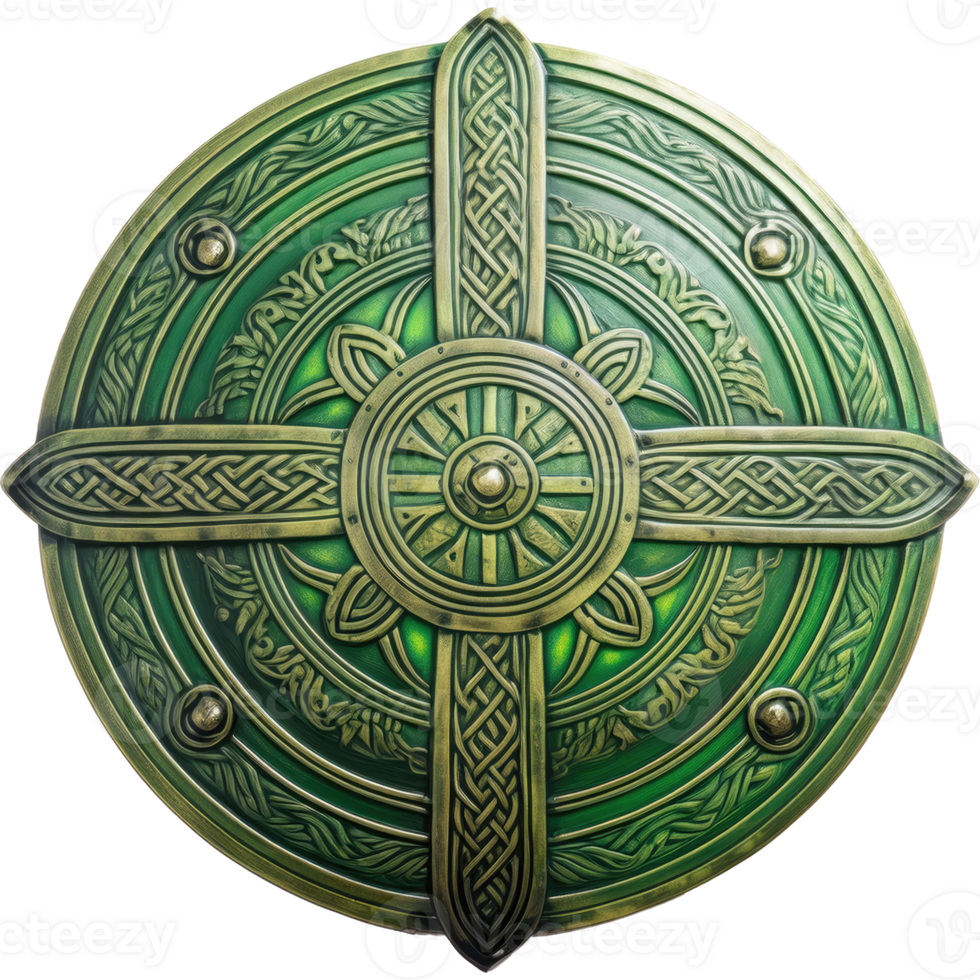 Warrior Celtic shield St Patrick theme png