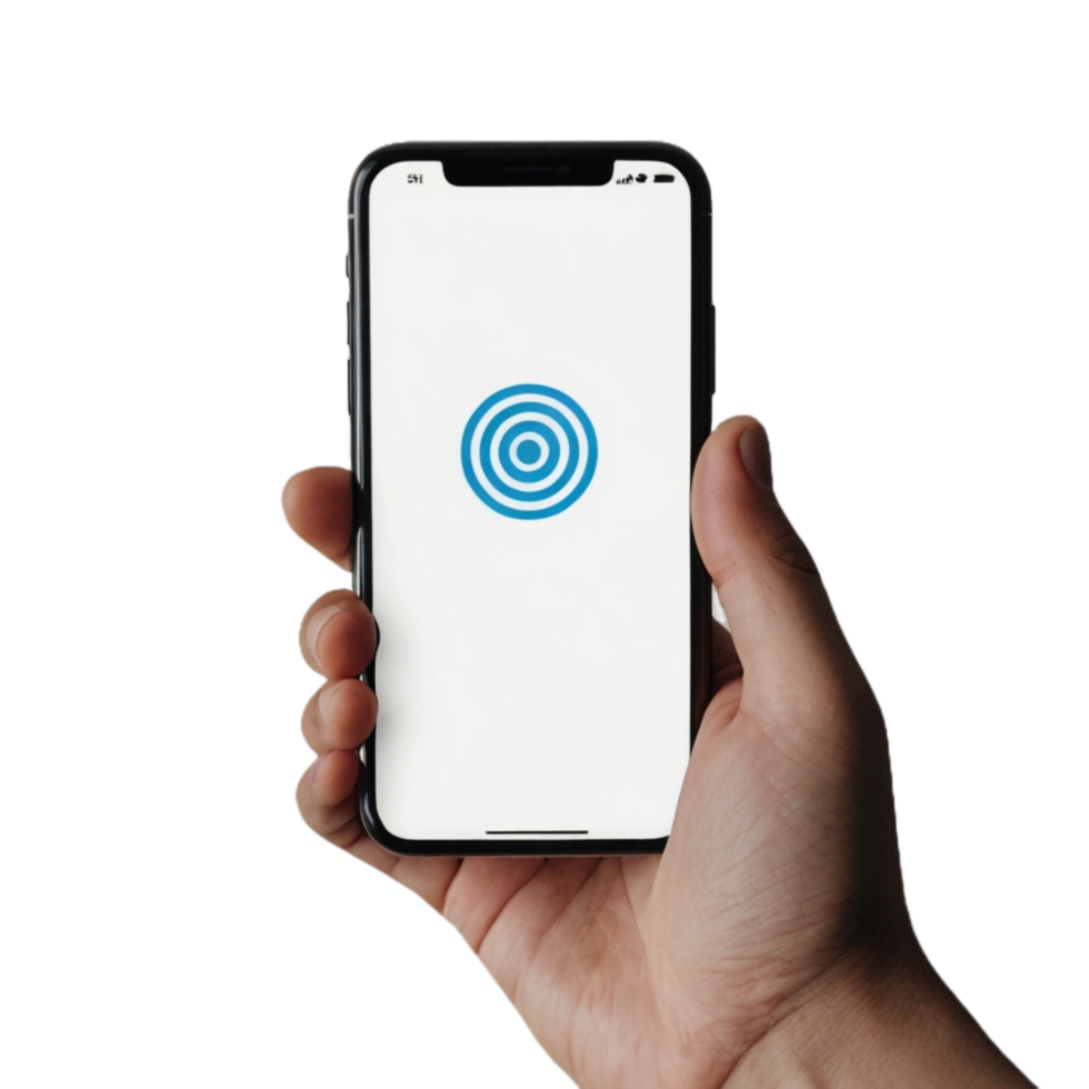 Mockup design hands holding phone png