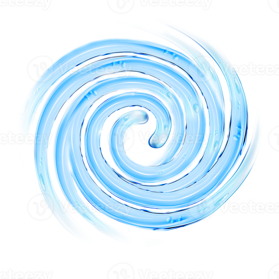 Abstract swirl blue png