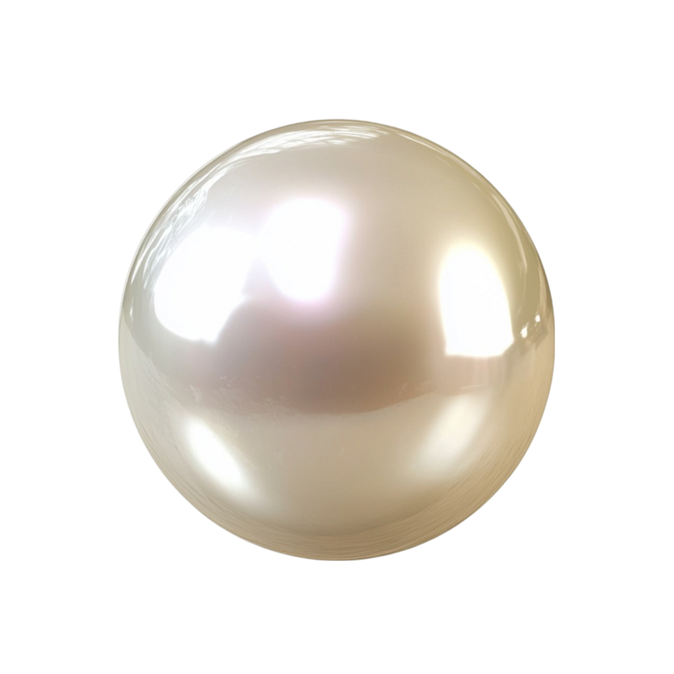 Shiny Pearl Ball with Smooth Reflective Surface png