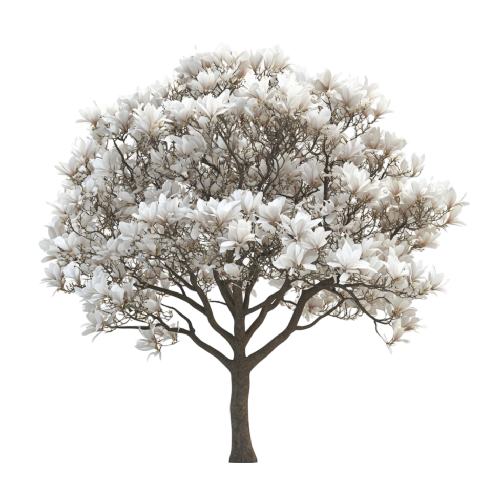 Tree with White Flowers png