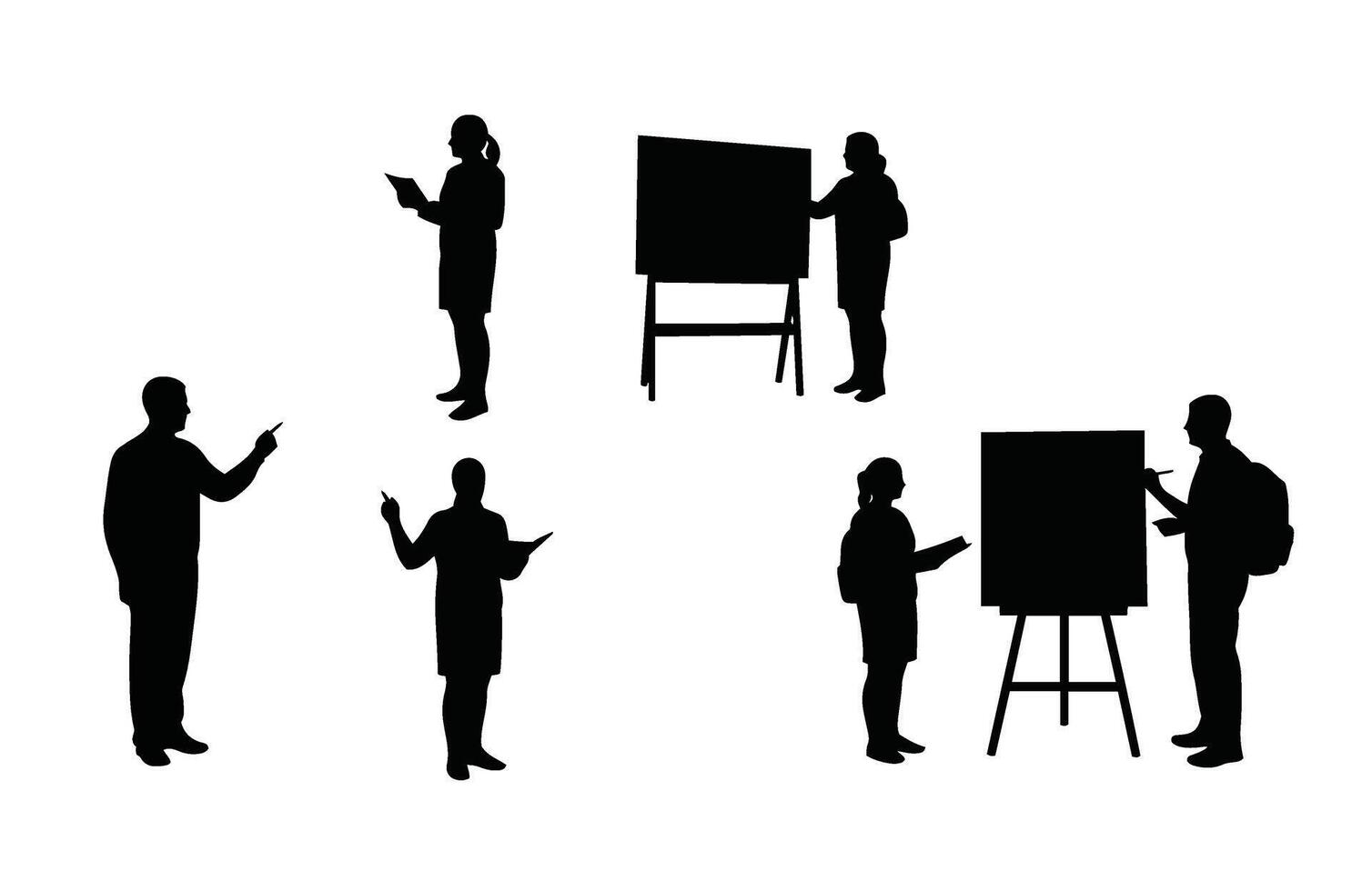 Corporate training session with teamwork and professional presentations concept vector