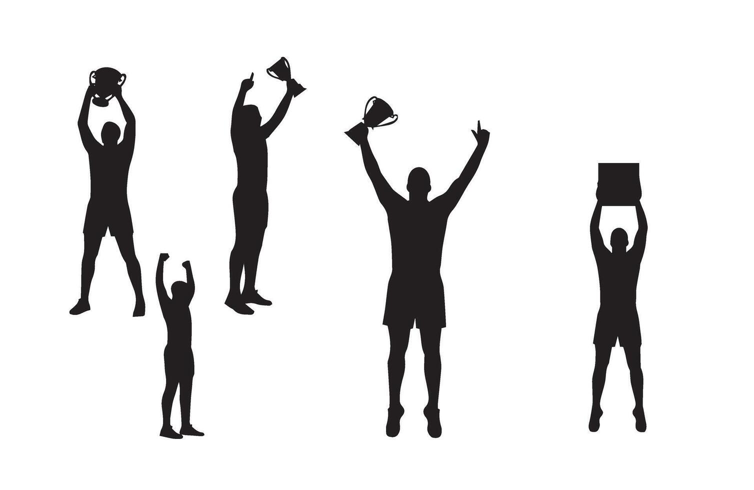 Successful Achievement Cup Silhouette vector