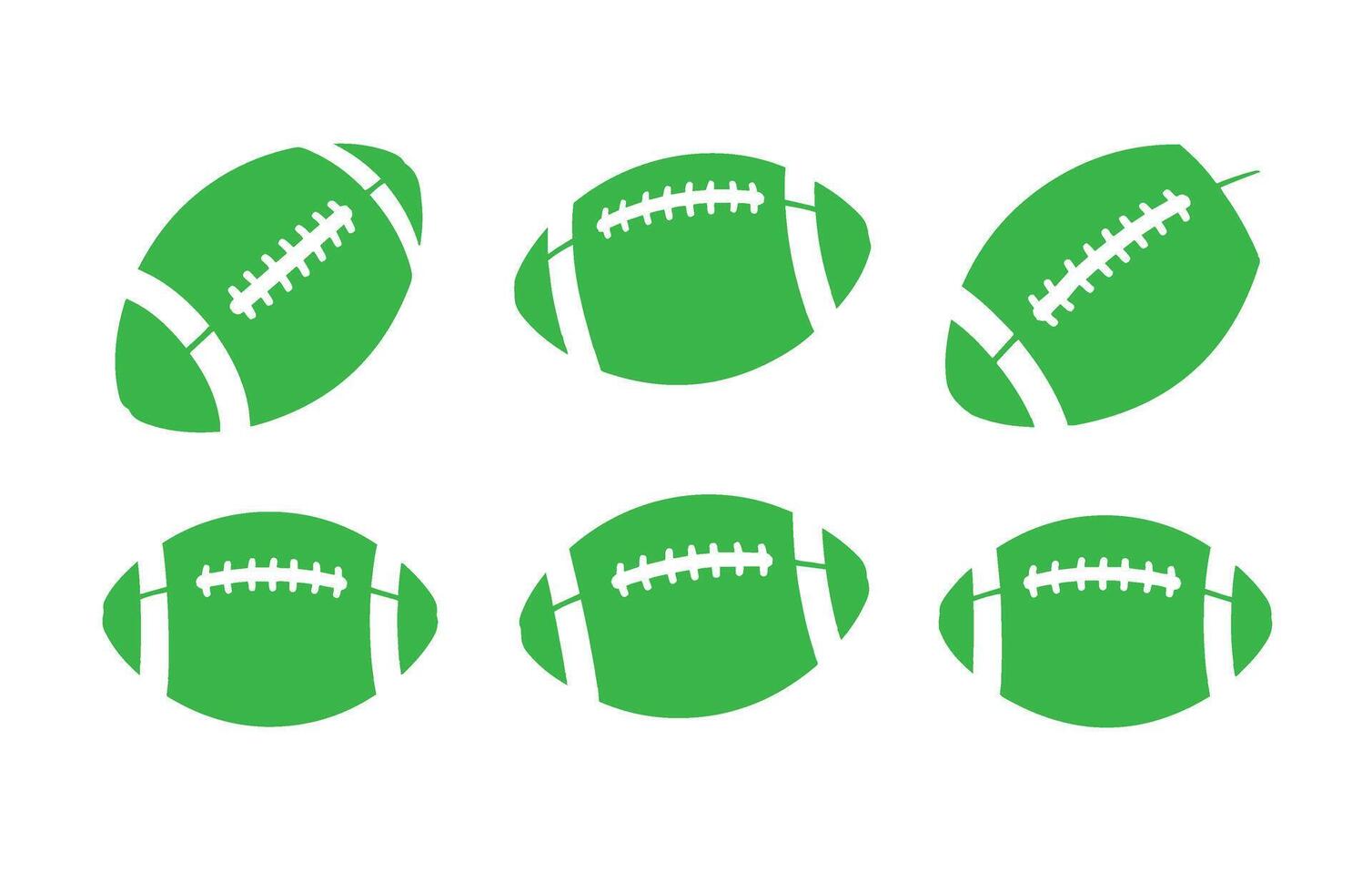 Classic American Football Sports Ball Set for Custom Graphic Projects vector