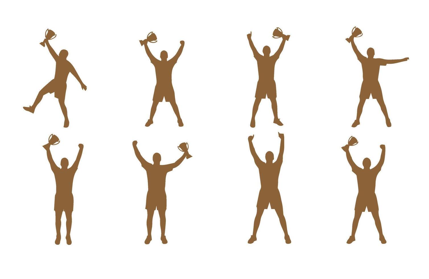 Celebration of Achievement Cup Silhouette vector
