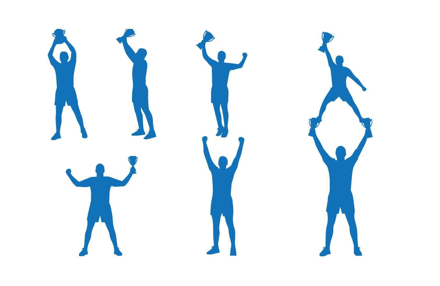 Joyful Victory Cup Silhouette vector