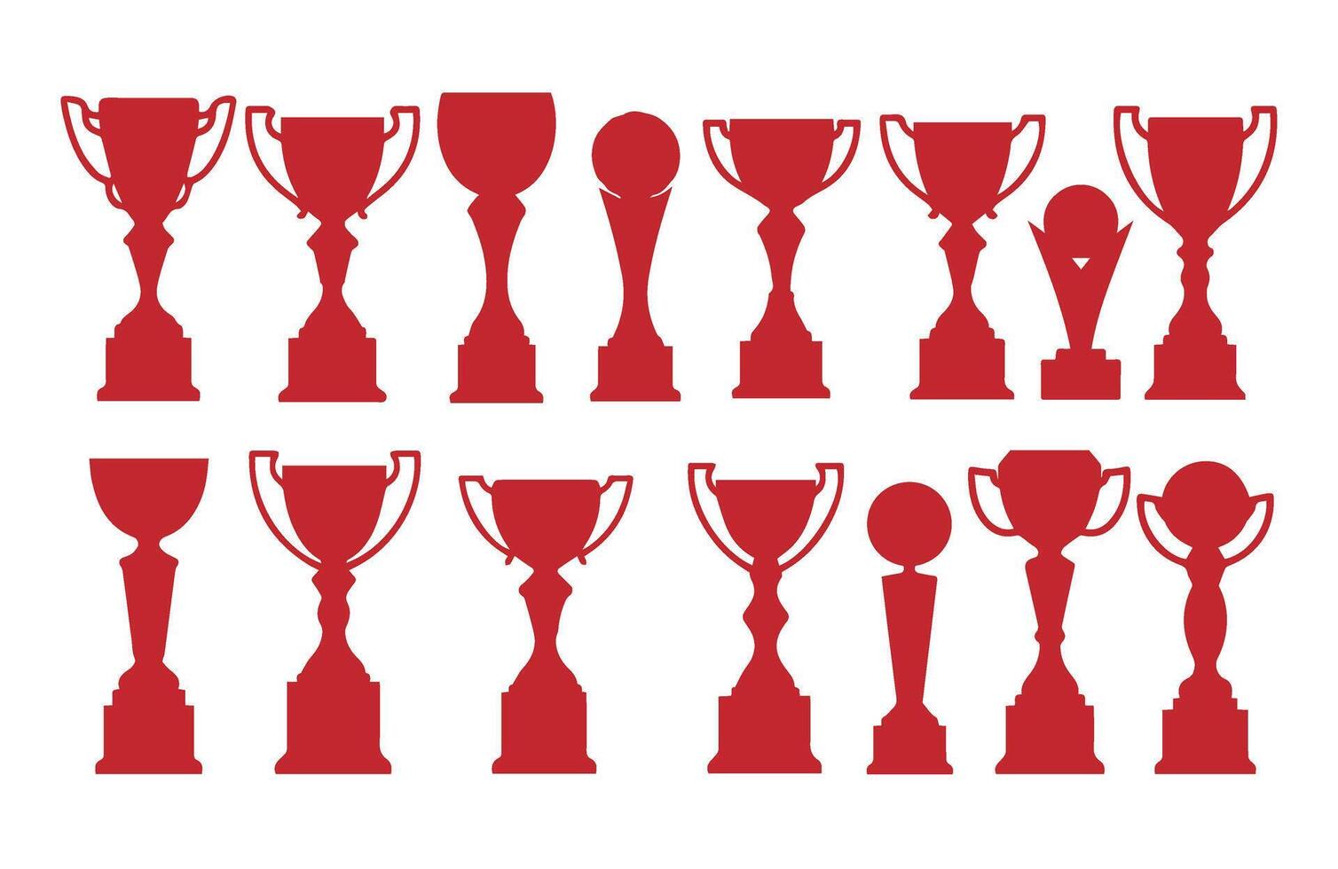 Exclusive Award Trophy Icon Collection Cup vector