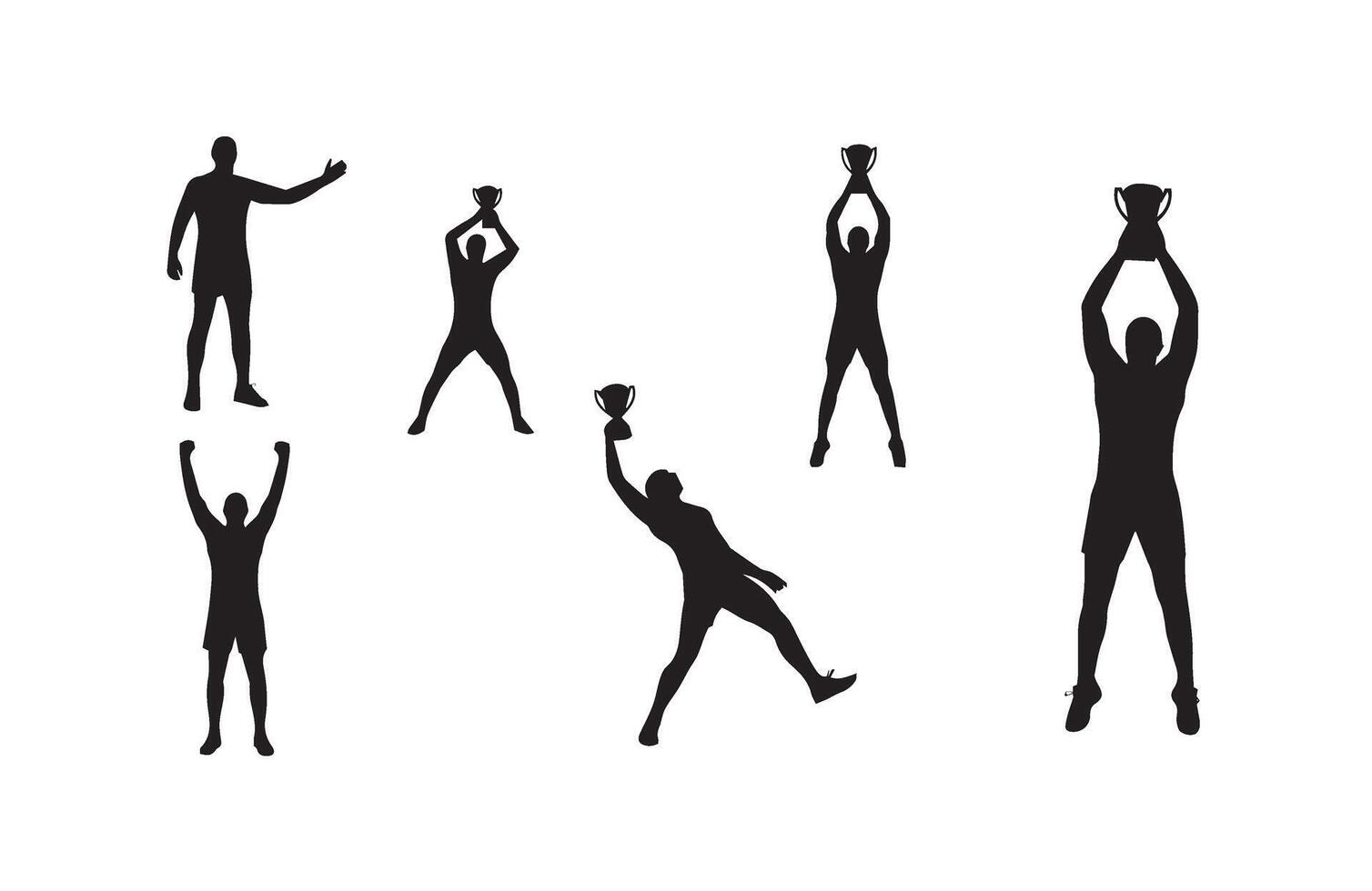 Business Leader Holding Cup Silhouette vector