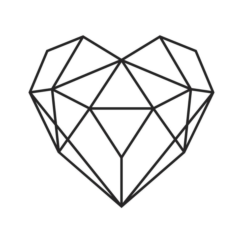 Heart made of lines. Heart sign design for flyer, postcard, poster or banner. Design for Valentines Day. vector