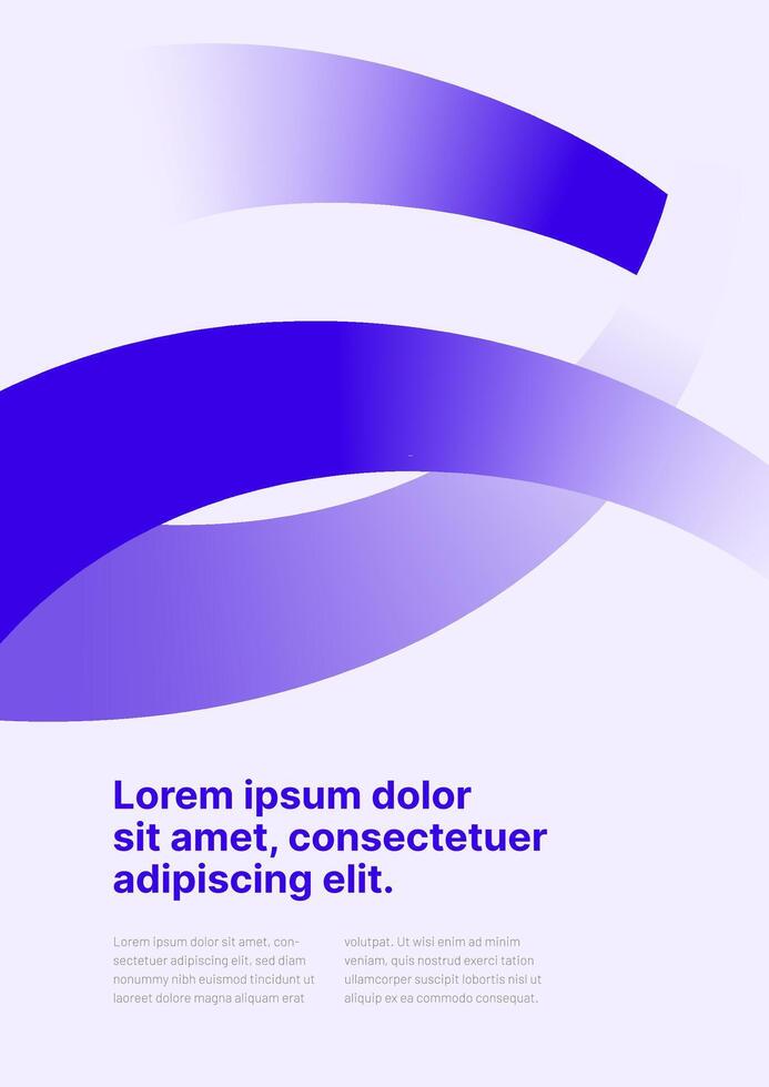 Layout template for sports event, companies or business. Poster design with abstract fly ribbon. For flyer, brochure, banner or background. vector