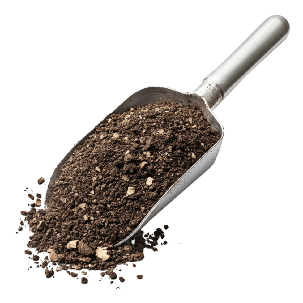 Metal Scoop with Soil png