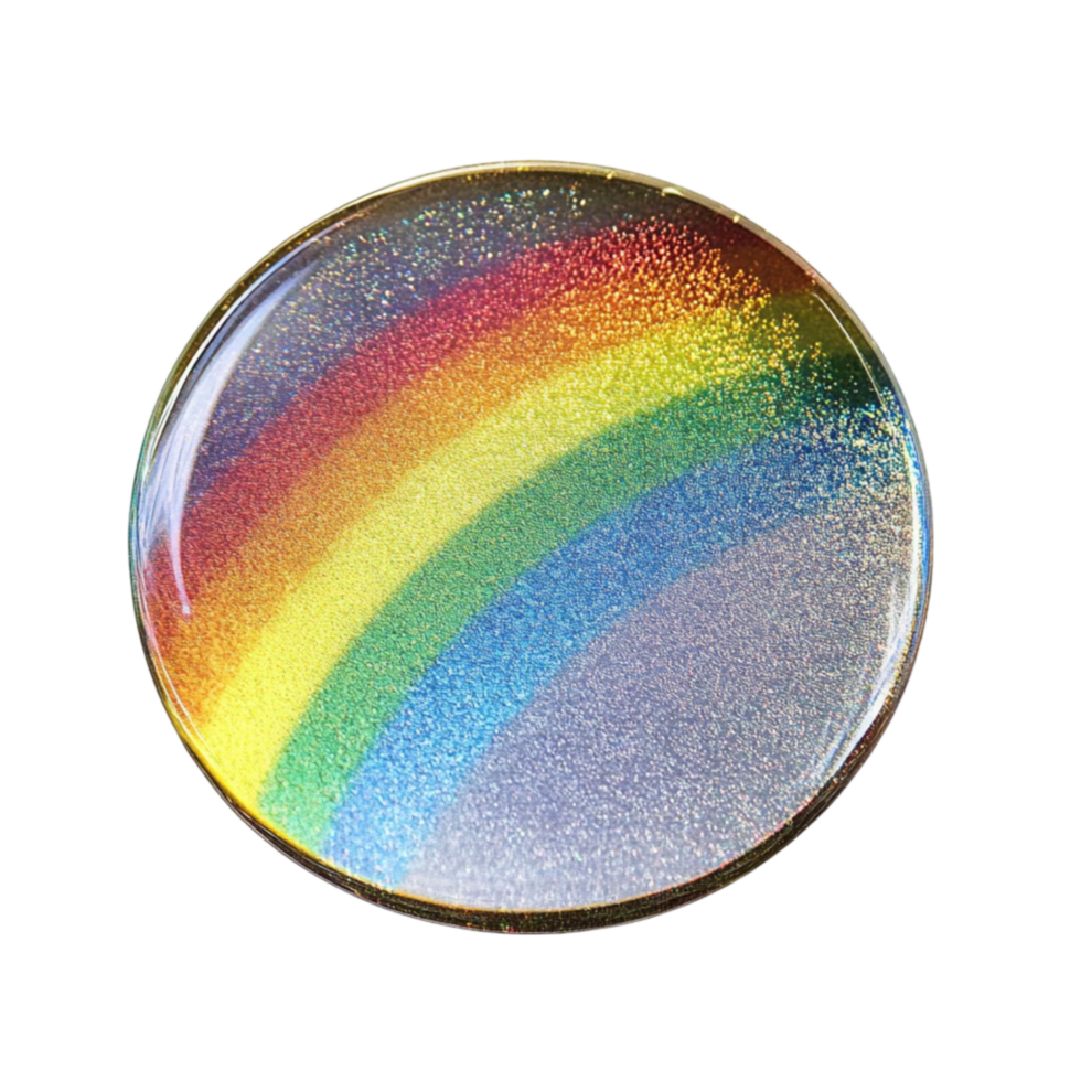 Rainbow Button on Transparent Background png