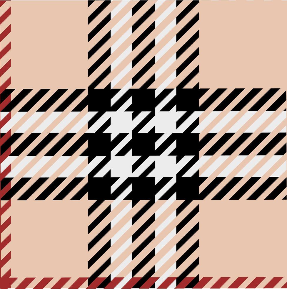 cream auntumn color plaid buffalo checkered seamless pattern for fabric vector