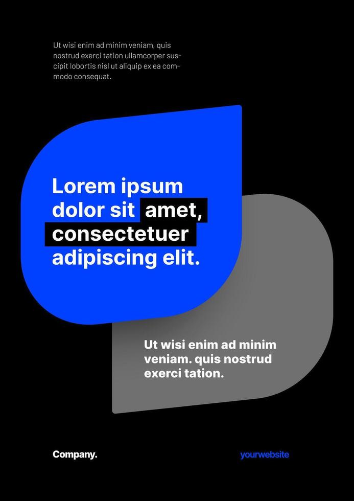 Simple layout template for events, companies or any business related. With a frame for your message. Design for flyer, poster, cover, brochure, banner or any layout. vector