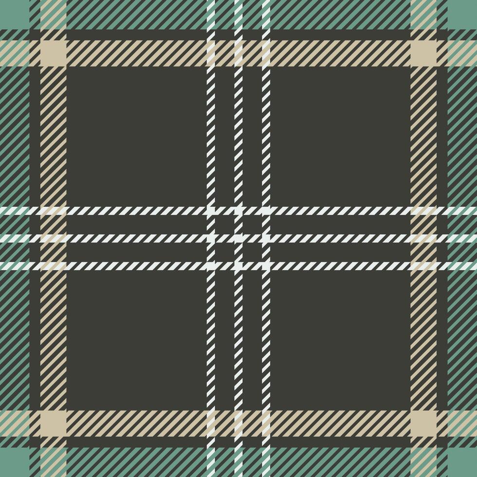 dark grey green plaid, checkered seamless pattern for fabric vector