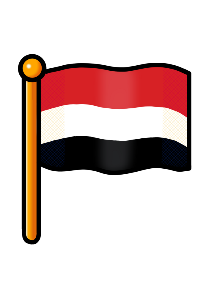 Yemen flag illustration png