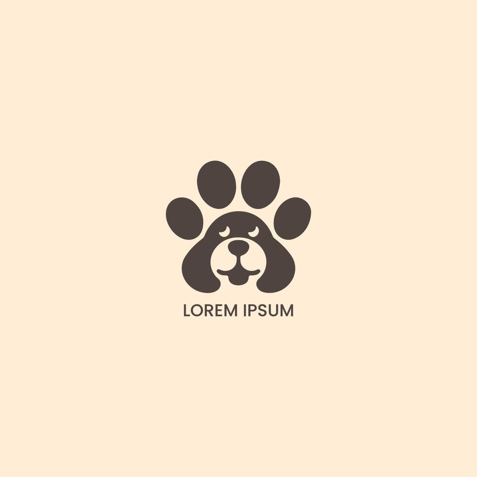 Creative Dog Paw Logo Icon Design vector