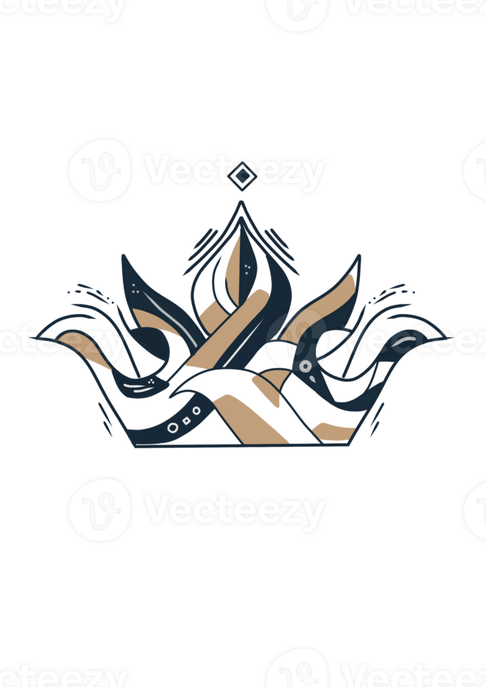 Abstract crown illustration png