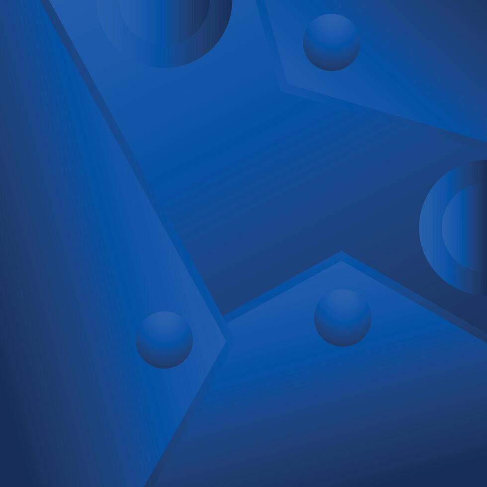 Abstract geometric blue horizontal background. Trendy Futuristic, High Tech blue background. vector