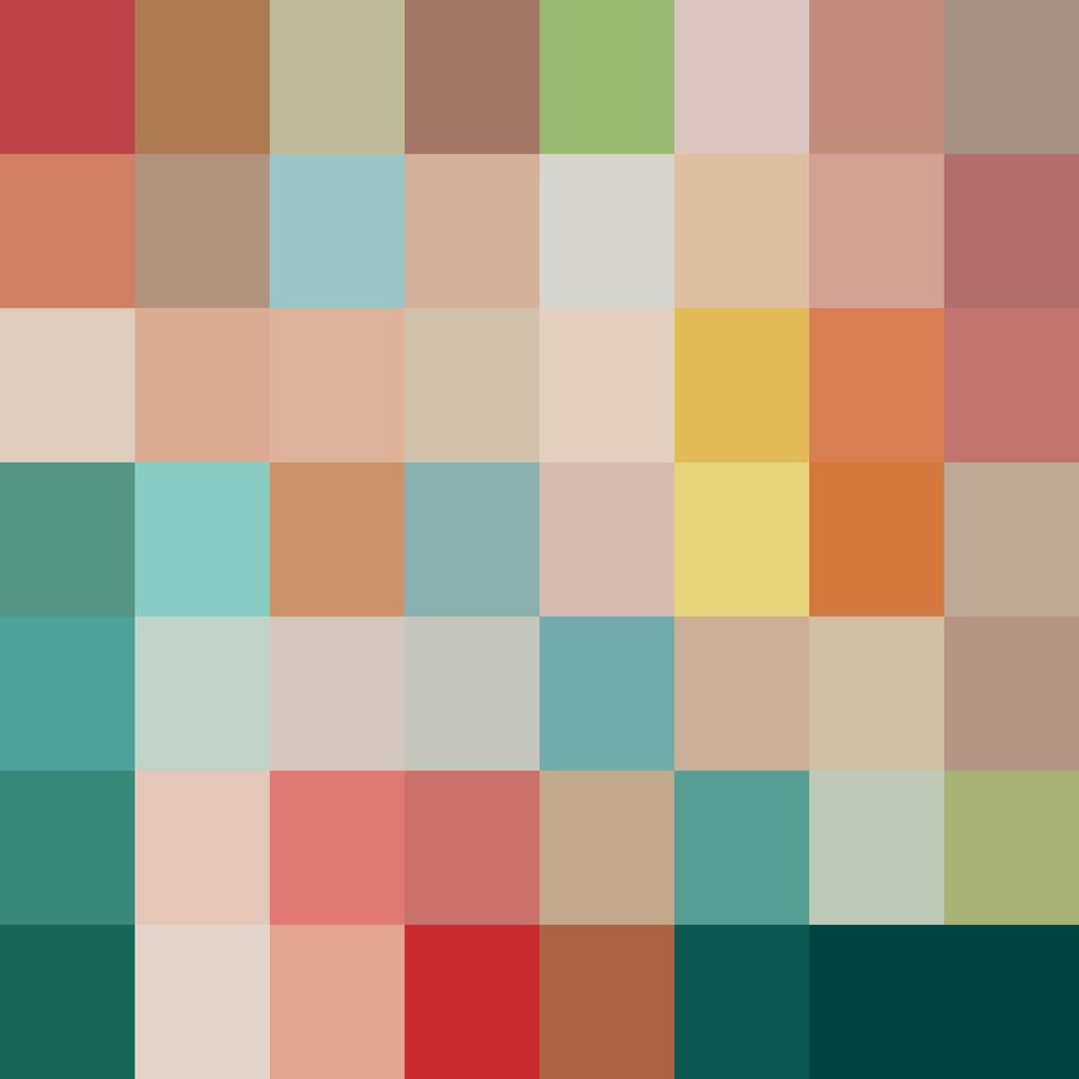 Modern Future Fashion Trend Colors Forecast Collection Square Color Palette Popular Colors. vector