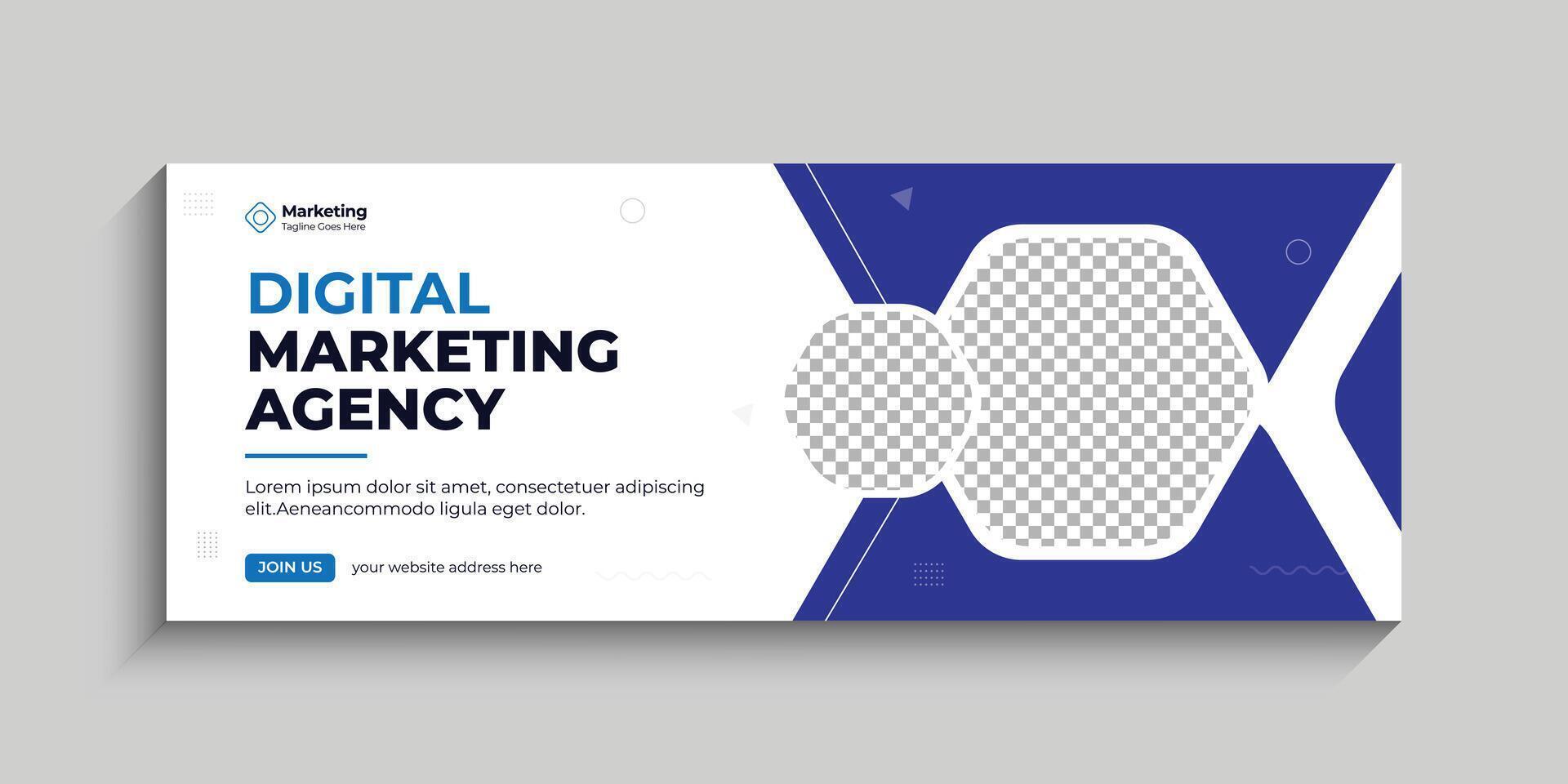 Creative Corporate business social media post, timeline cover banner design and web banner ad template. vector
