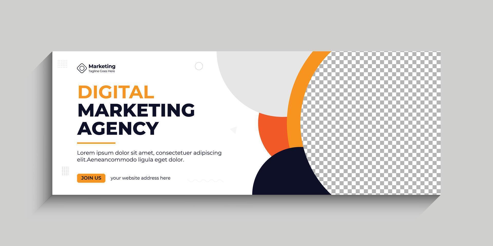Creative Digital Marketing Business social media cover design, social media, post and web banner ad template design. vector