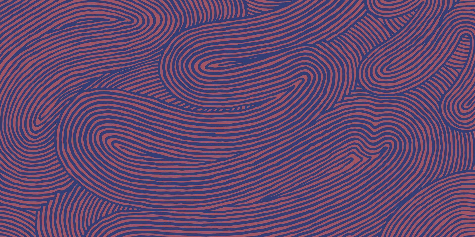 Crafted hand drawn brush line abstract freeform pattern, Japanese and Ethnic folk inspired wood carving, engraving, weaving surface textured background, simple and calm graphic for textile, carpet vector