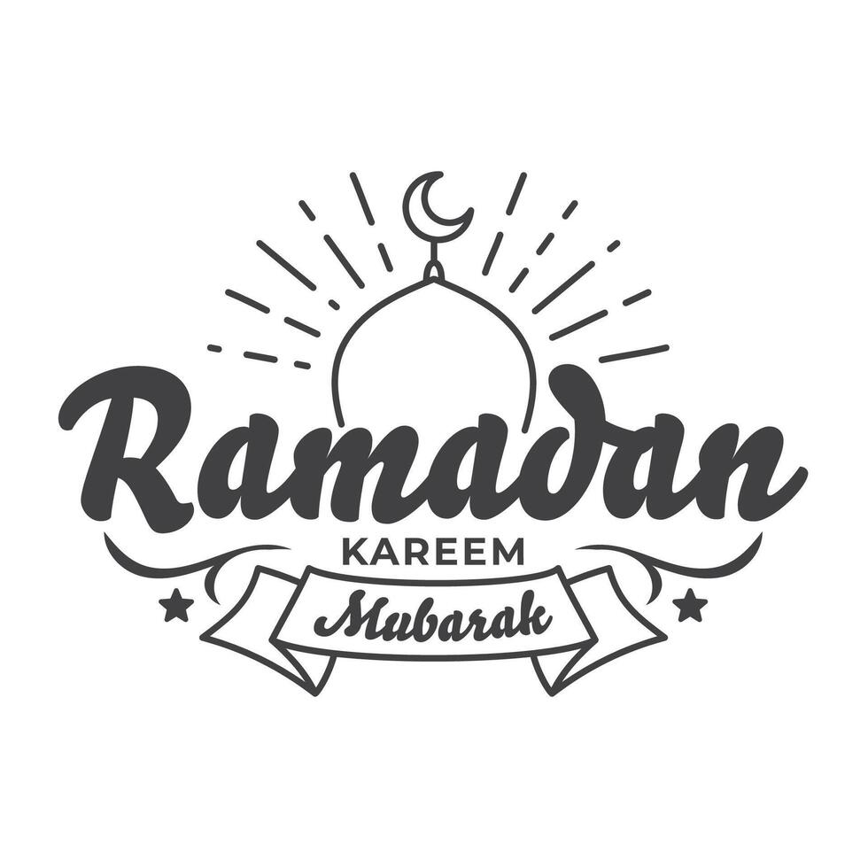 Ramadan kareem greeting card template vector