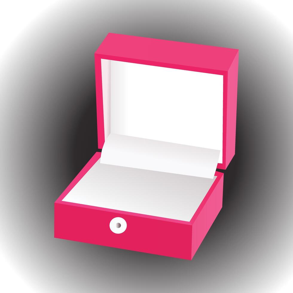 Red Jewelry Box Illustrator Design vector