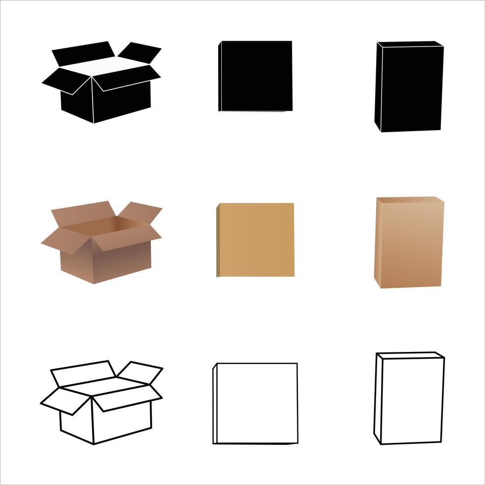 Single Cardboard Box Mockup Perfect for Packaging Design Presentations Product vector