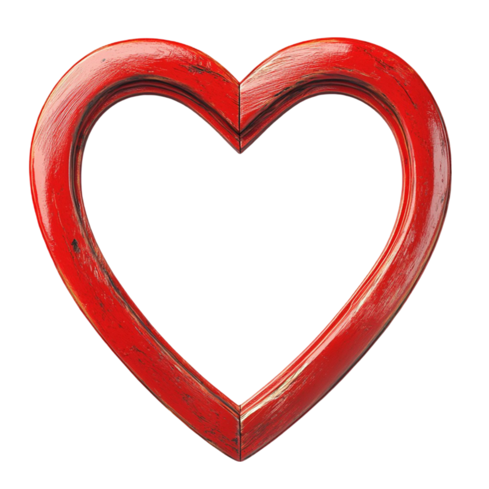 Red 3D Heart Frame png