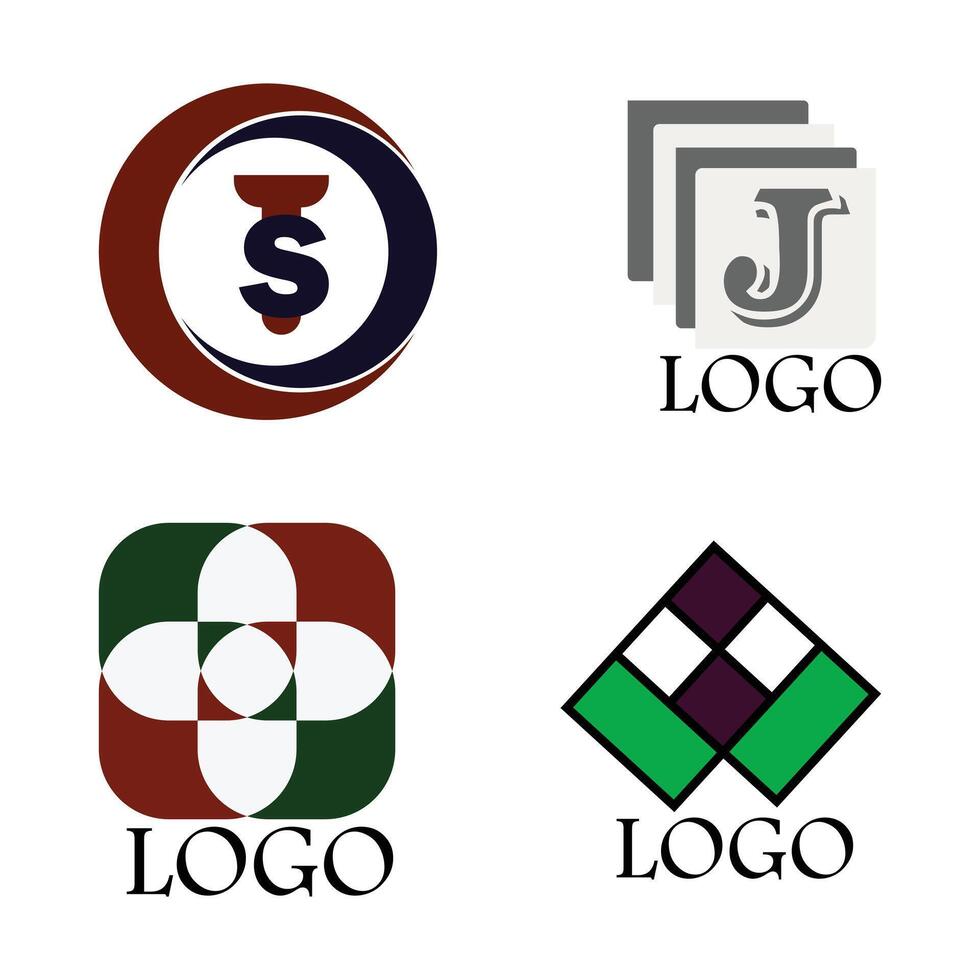 Versatile Logo Set Modern Minimalist vector