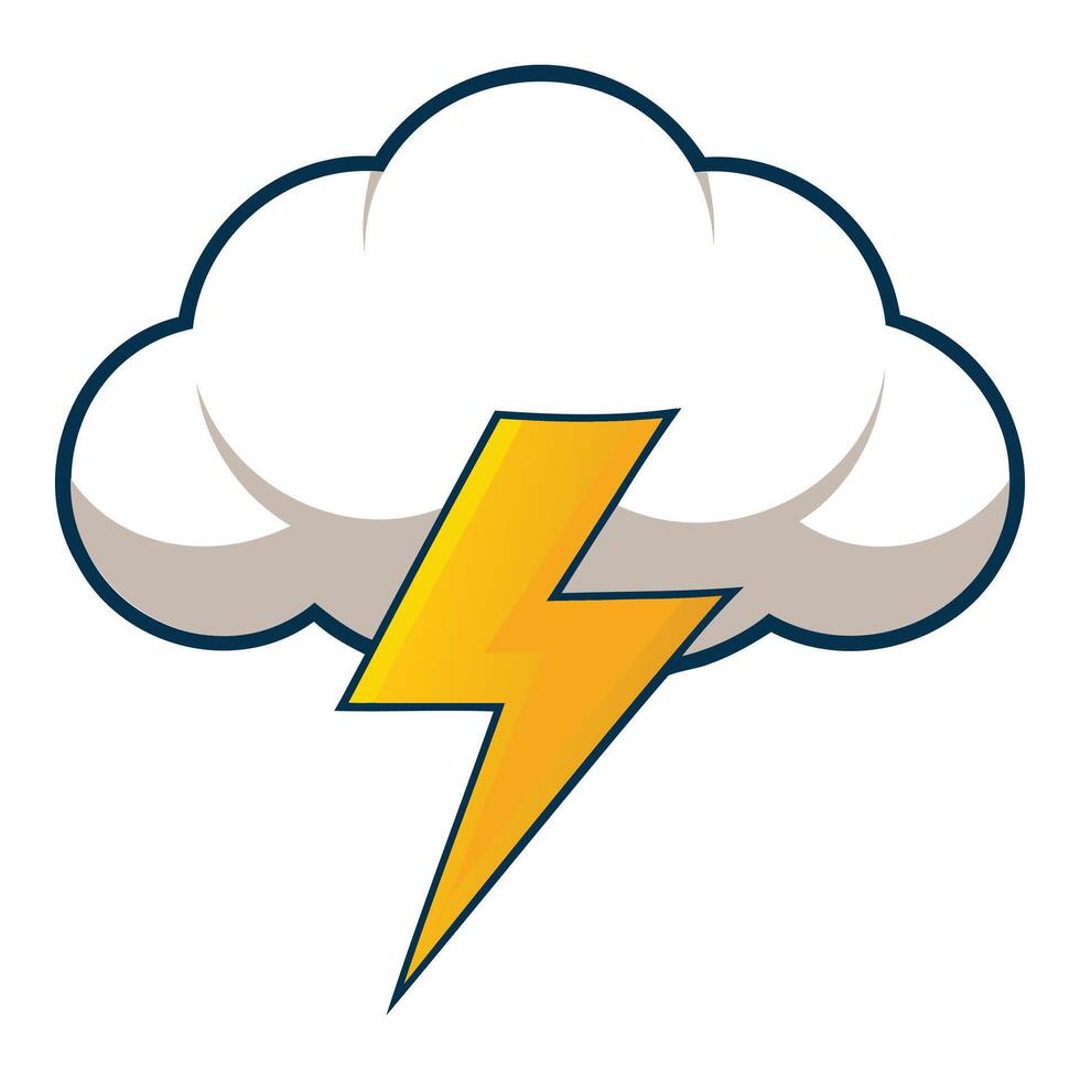 Dramatic Thunder Cloud Design vector