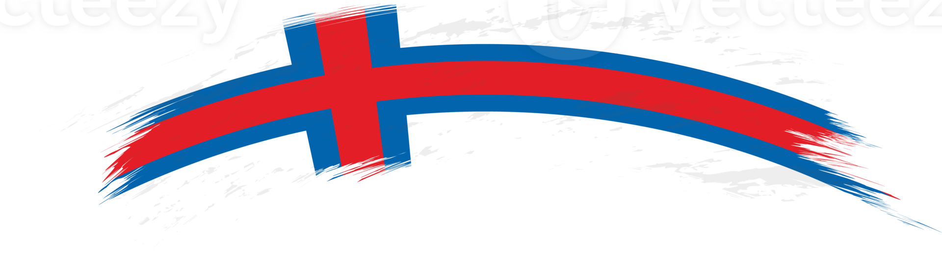 Flag of Faroe Islands in rounded brush stroke. png