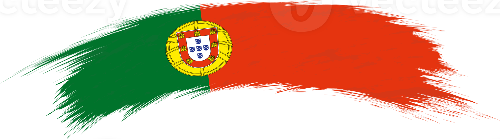 Flag of Portugal in rounded brush stroke. png