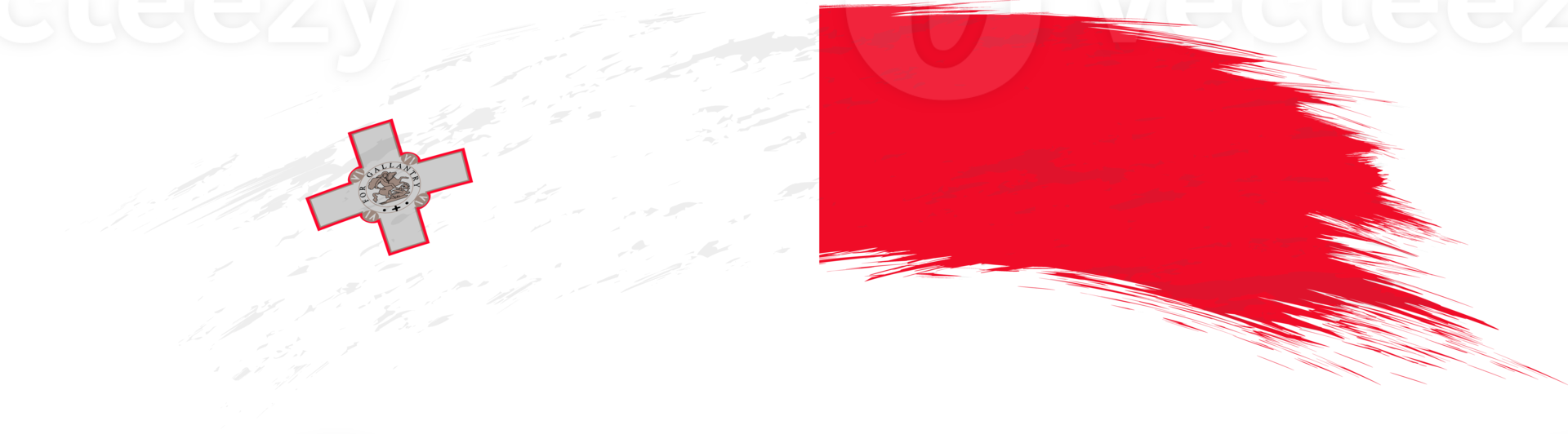 Flag of Malta in rounded brush stroke. png